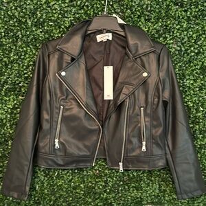 Vigoss vegan leather moto jacket